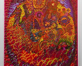 "Pipe Dreams" by East Totem West, part of "The Overprints" made in the late 1960s/early 1970s by Joe McHugh, Nick Nickolds, and Sätty, screen-printed blacklight posters