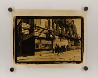 Maxwell Street, signed Peter Amft black + white silver gelatin photograph, Peter Amft Photography Chicago, Numbered edition 1/100