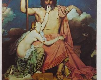 ARTFORUM cover, December 1975: VOL. 14, NO. 4, featuring Jean-Auguste-Dominique Ingres, "Jupiter and Thetis", 1811, oil on canvas, (Musée Granet, Aix-en-Provence), with a de Kooning exhibition ad on the back