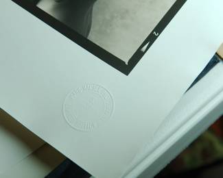 Another embossing detail of Marc Hauser Photography, 30 Photographs Box Collection, 1993, limited edition 23/100, each silver gelatin black + white photograph is embossed