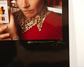 Signature detail of Ambenyl-D Ad, signed Peter Amft c-print photograph, Peter Amft Photography Chicago