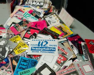 A closer look at collection of 1980s/1990s backstage concert passes