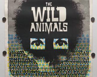 "The Wild Animals" screen print, designer's mark at top right reads "delicious"