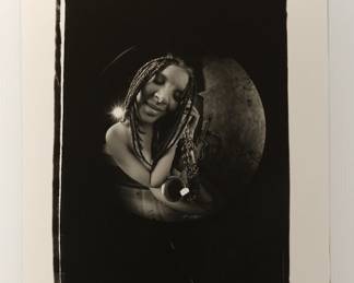 Yolanda "Blue Chicago", 1996, Signed Peter Amft black + white silver gelatin photograph, Peter Amft Photography Chicago
