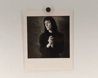 Patti Smith #1, 1989, signed Marc Hauser black + white silver gelatin photograph