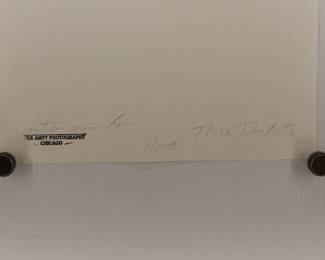 Back of Three Dog Nite #1, signed Peter Amft black + white silver gelatin photograph, Peter Amft Photography Chicago, Numbered edition 1/100