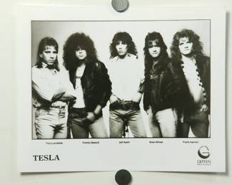 Tesla Promo Glossy, part of the huge collection of music promo posters