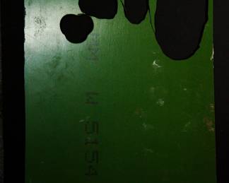 Back of metal plates used as models when The Alley made statuary products for many major rocks groups, including AC/DC, The Ramones, The Rolling Stones, Pantera, Garbage, and Dead Kennedys