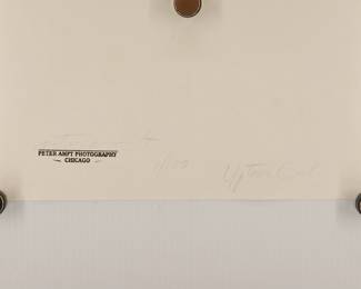 Back of Uptown Girl, signed Peter Amft black + white silver gelatin photograph, Peter Amft Photography Chicago, Numbered edition 1/100