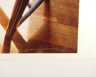 Signature detail of Advertisement, double dye transfer one-of-a-kind print, signed Peter Amft c-print photograph, Peter Amft Photography Chicago, Numbered 1/1