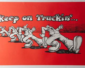 "Keep On Truckin" blacklight poster by Robert Crumb, c. 1970s