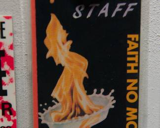 Faith No More, Staff pass, detail of collection of 1980s/1990s backstage concert passes