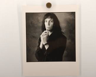 Patti Smith #3, 1989, signed Marc Hauser black + white silver gelatin photograph