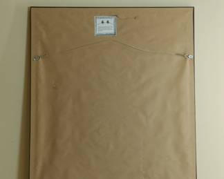 Back of framed and signed original art photograph, made in 2002, numbered edition 1/25