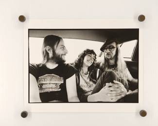 Skunk, Elliot +Jodi, Doobie Brothers Tour in Pine Knob, signed Marc Hauser black + white silver gelatin photograph