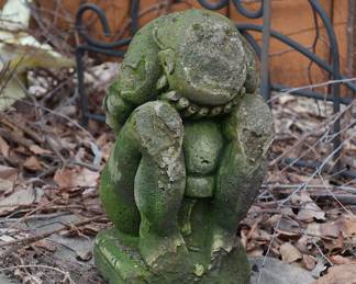 Another view of concrete weeping gargoyle