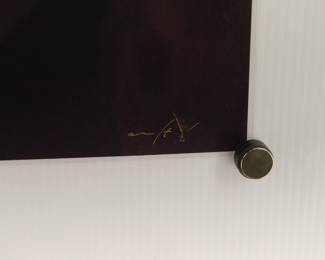 Signature detail of Keith Richards, 1972, Signed Peter Amft c-print photograph