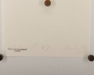 Back of Charlie Musselwhite, 1990, signed Peter Amft black + white silver gelatin photograph, Peter Amft Photography Chicago, Numbered edition 1/100