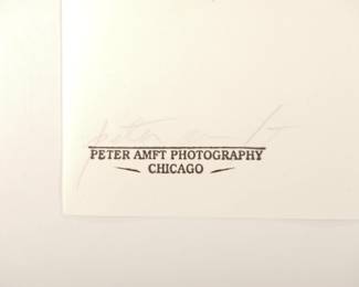 Signature detail of matted Chuck Berry #2, 1989, Signed Peter Amft black+ white silver gelatin photograph, Peter Amft Photography Chicago