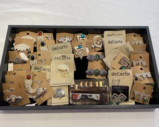 Collection of sterling silver pins