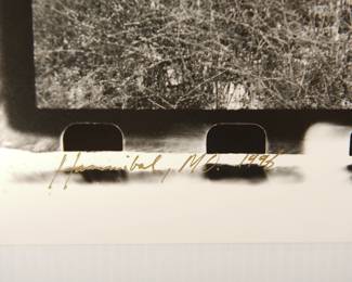 Title detail of Hannibal, MO, 1996, Signed Peter Amft black + white silver gelatin photograph, Peter Amft Photography Chicago