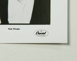 Detail of Duran Duran Promo Glossy, part of the huge collection of music promo posters