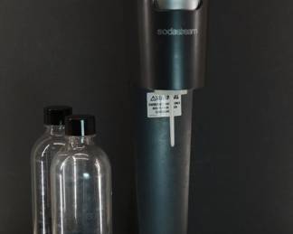 Black Model G100 Sodastream with two bottles