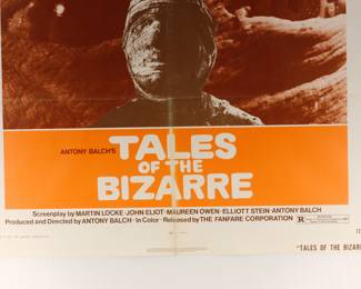 Detail of Tales of the Bizarre, vintage B-Movie stamped and numbered poster 72/347