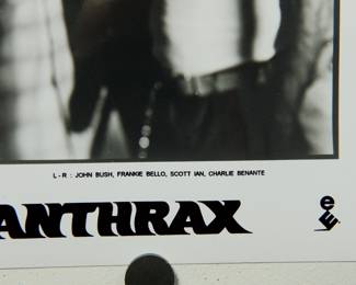 Detail of Anthrax Promo Glossy, part of the huge collection of music promo posters