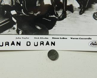 Another detail of second Duran Duran Promo Glossy, part of the huge collection of music promo posters