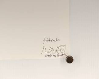 Back of Patrick #1, Doobie Brothers Tour, signed Marc Hauser black + white silver gelatin photograph