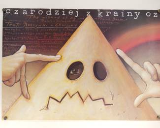 The Wizard of Oz designed by Mieczyslaw Gorowsk, Polish musical theater poster