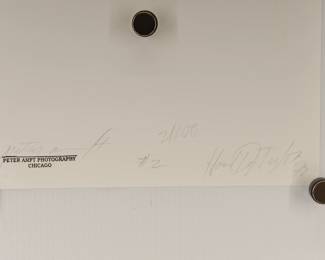 Back of "Hound Dog" Taylor #1, 1972, signed Peter Amft black + white silver gelatin photograph, Peter Amft Photography Chicago, Numbered edition 9/100