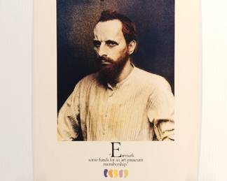 Milwaukee Art Museum's Vincent van Gogh lithograph, reads "Earmark some funds for an art museum membership."