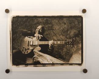 Signed Peter Amft black + white silver gelatin photograph, "Jody Williams", Peter Amft Photography Chicago, Numbered edition #2