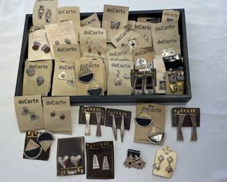 Collection of sterling silver de Corte earrings