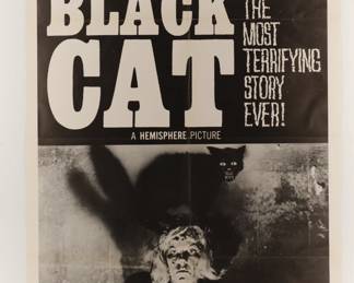 The Black Cat, vintage B-Movie stamped and numbered poster 66/227