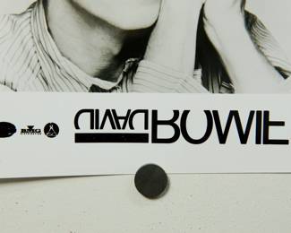 Detail of David Bowie Promo Glossy, part of the huge collection of music promo posters
