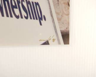 Signature detail of Sylvio's 1994, Signed Peter Amft c-print photograph, printed 1996