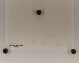 Back of Bloomfield Blues #2, 1968, signed Peter Amft black + white silver gelatin photograph, Peter Amft Photography Chicago, Numbered edition 1/100