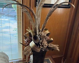 Custom dried/feather arrangement