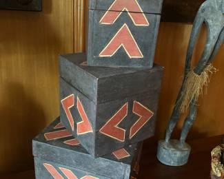 Set of stacking boxes
