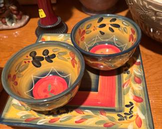 Corsica Bowl & Plates