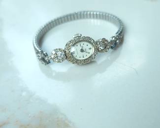 Ladies Hamilton 14k and diamond watch