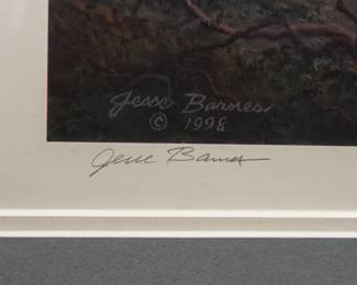 Signed and numbered "Lighthouse Cove" by Jesse Barnes