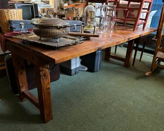 Large solid pine table