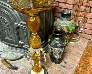 Lamps And ornate vases