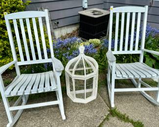 Wooden rocking chairs