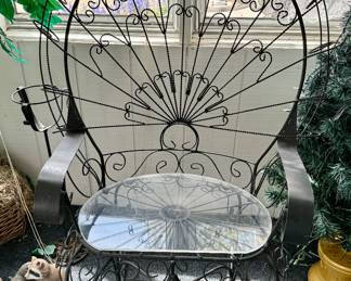 Black metal patio furniture