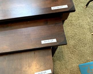 #2	3 antique stacking tables with barley twist legs 24x18x27 to 12x12x23	 $140.00 			
